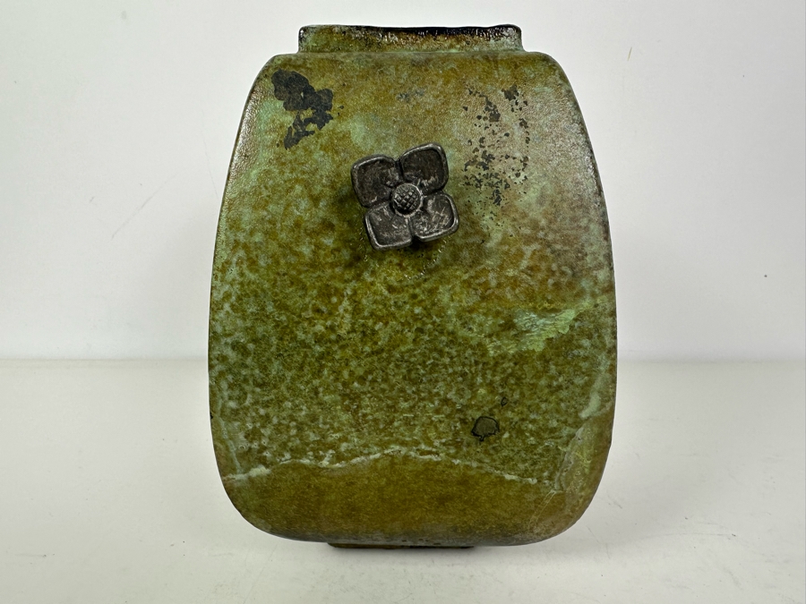 Vintage Signed Tony Evans Raku Studio Pottery Vase 9'H [Photo 6]