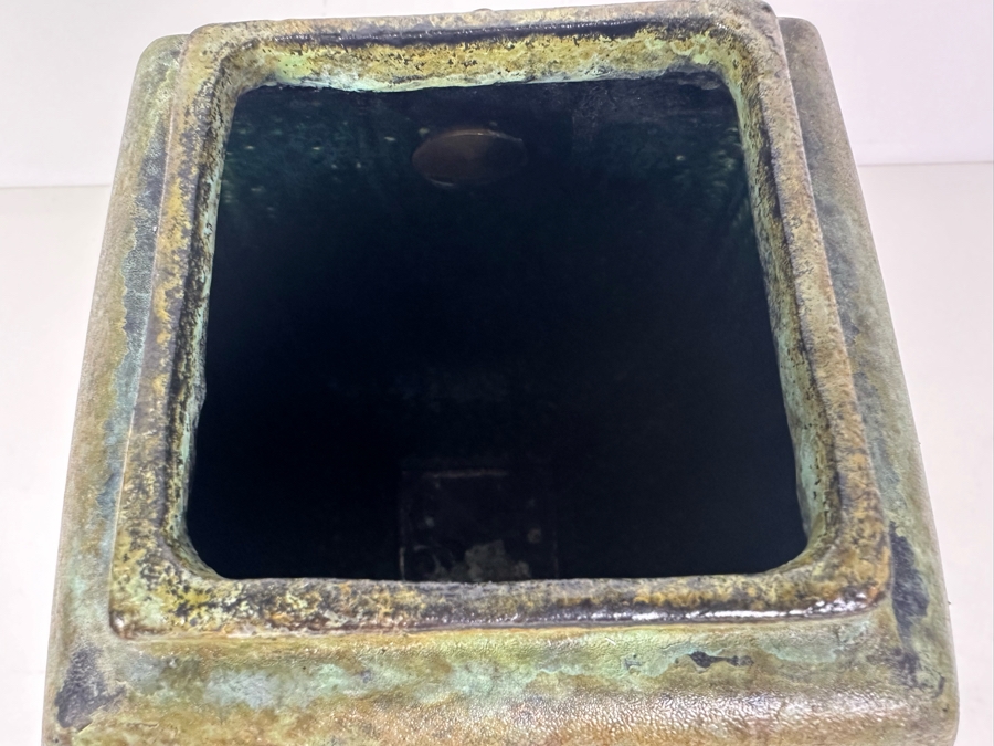 Vintage Signed Tony Evans Raku Studio Pottery Vase 9'H [Photo 8]