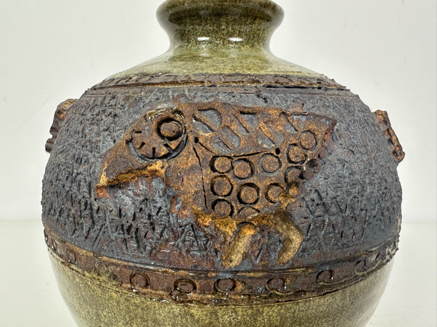 Vintage Artist Signed Studio Pottery 7'H [Photo 2]