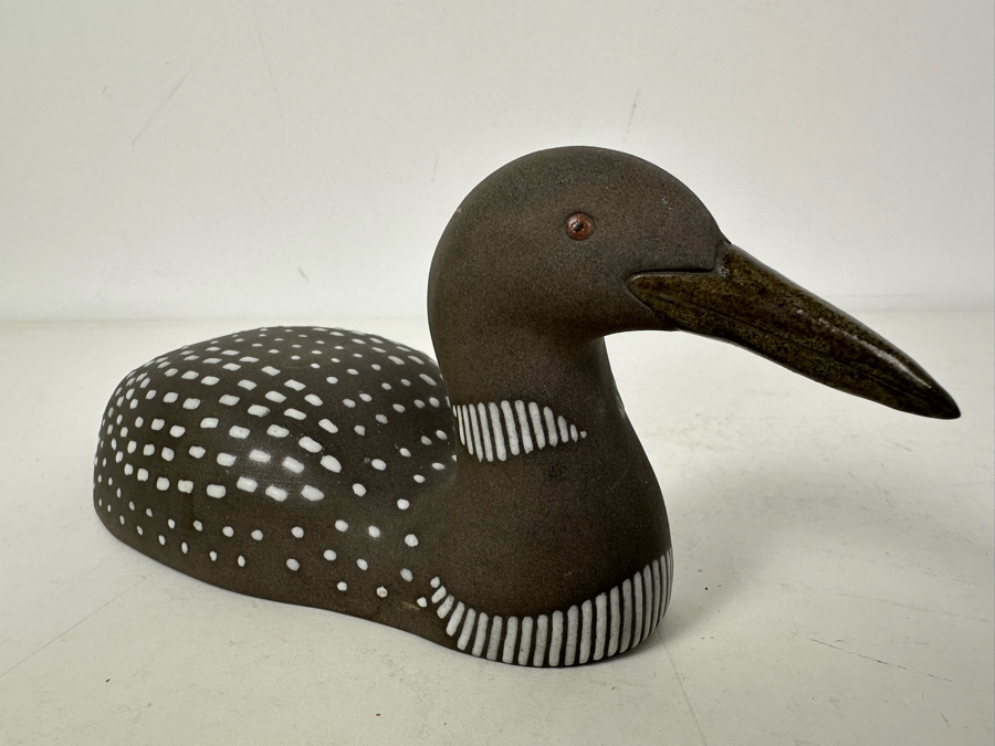 Vintage POD Pottery Of Edgecomb Maine Duck Figurine 10'W X 3.5'H [Photo 2]