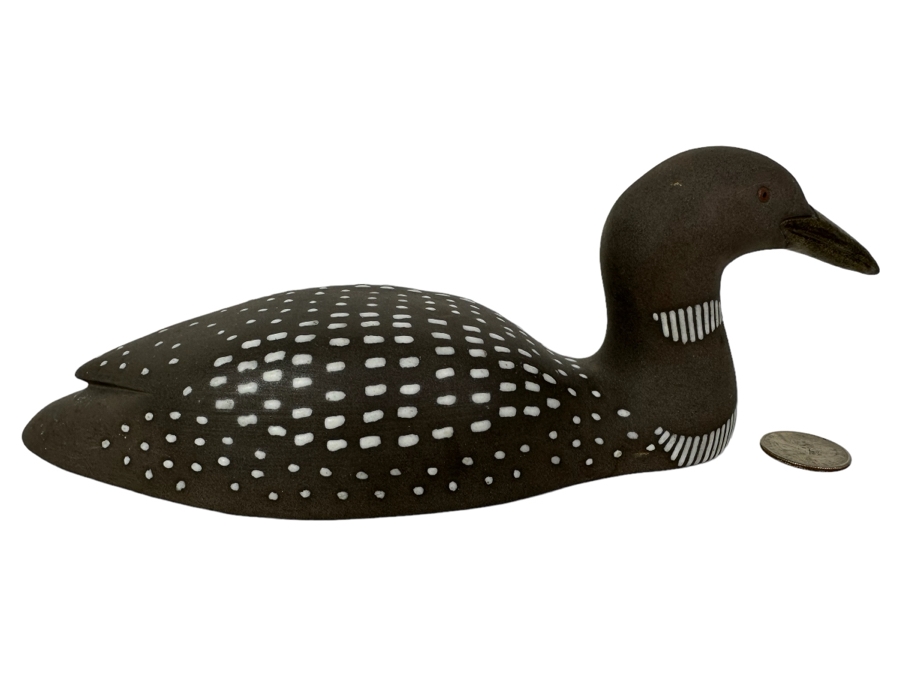 Vintage POD Pottery Of Edgecomb Maine Duck Figurine 10'W X 3.5'H