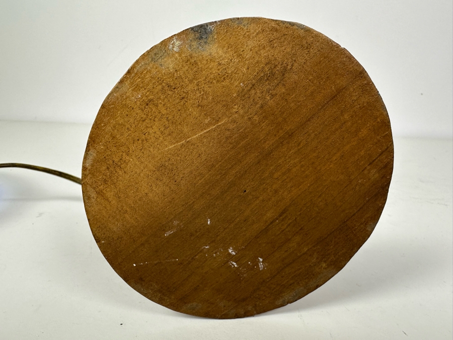 Vintage Hand Carved Wooden Blossoming Lotus Flower Table Lamp 16'H [Photo 8]