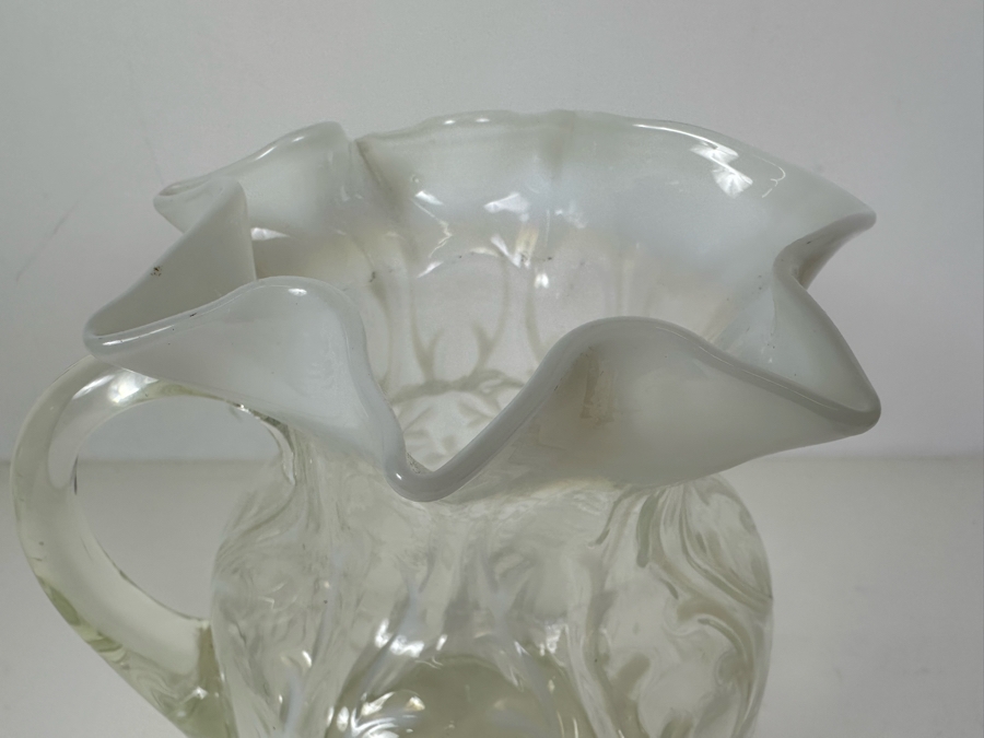 Vintage Opalescent Water Pitcher 9'H [Photo 3]