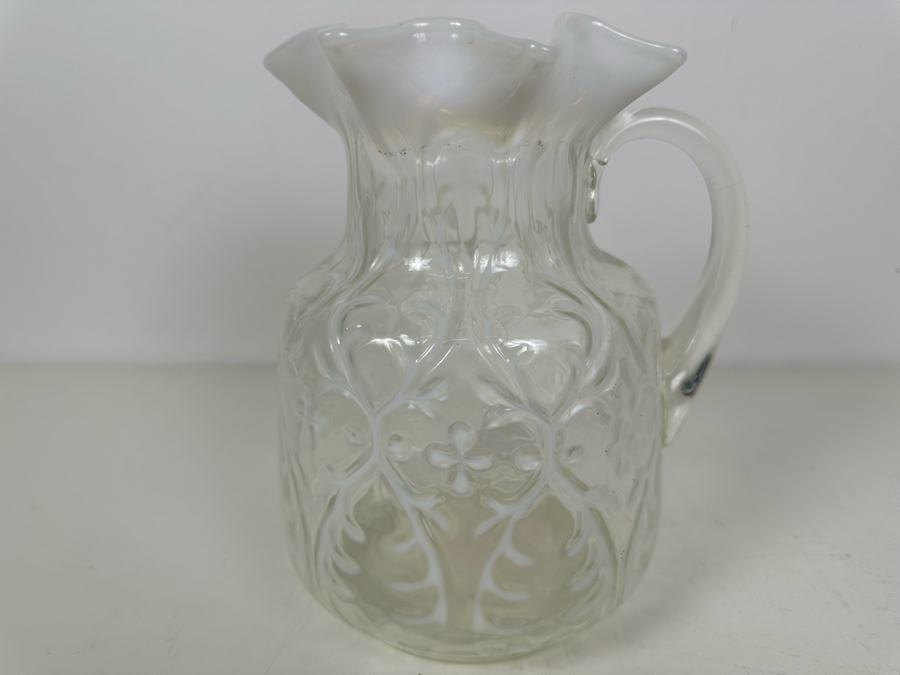 Vintage Opalescent Water Pitcher 9'H [Photo 6]