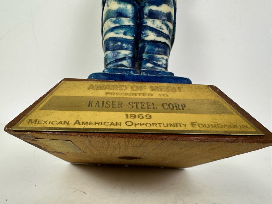 Vintage 1969 Resin Trophy Presented To Kaiser Steel Corp From The Mexican American Opportunity Foundation 14'H [Photo 2]