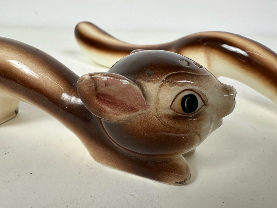 Pair Of Vintage Ceramic Salt & Pepper Shakers 10'W [Photo 4]