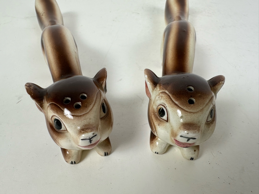Pair Of Vintage Ceramic Salt & Pepper Shakers 10'W [Photo 3]