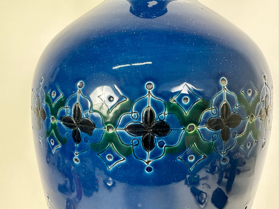 Vintage MCM Bitossi Italian Ceramic Pottery Lamp Base Made In Italy Signed - See Photos For Several Chips 23'H [Photo 6]