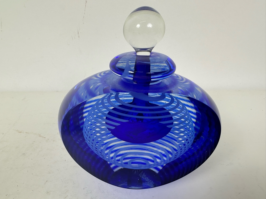 Vintage Artist Signed Stephen Jon Clements Studio Art Glass Perfume ...