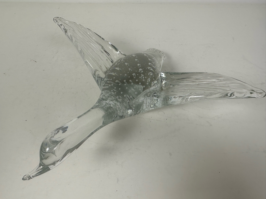 Vintage Marcolin Sweden Crystal Goose Swan Signed 9.5'L [Photo 2]