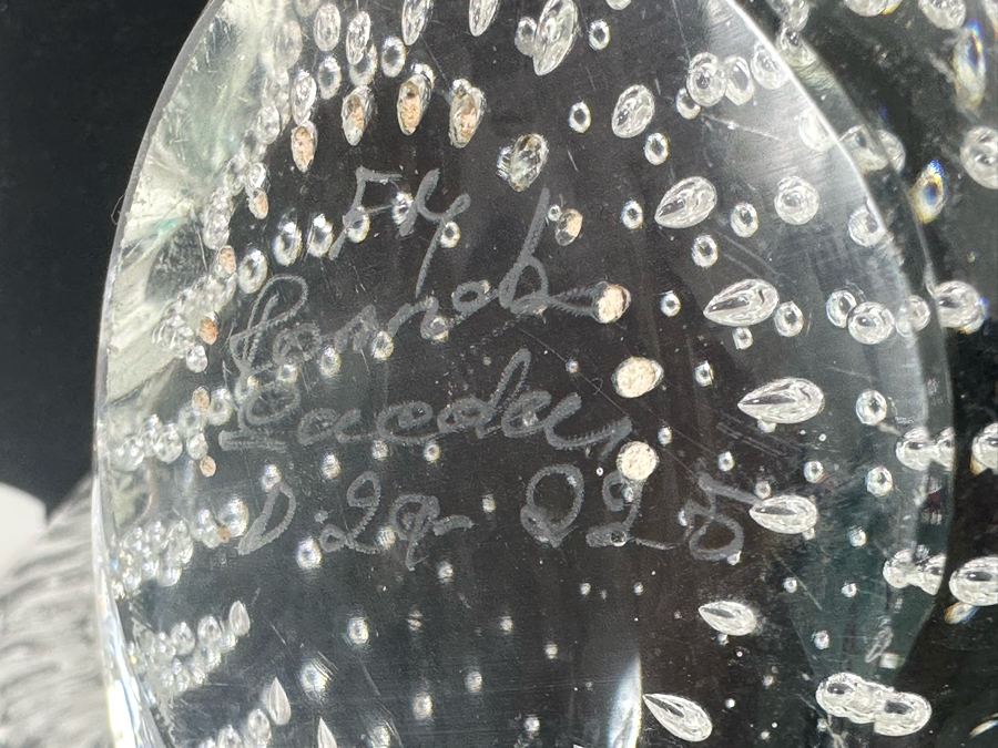 Vintage Marcolin Sweden Crystal Goose Swan Signed 9.5'L [Photo 9]