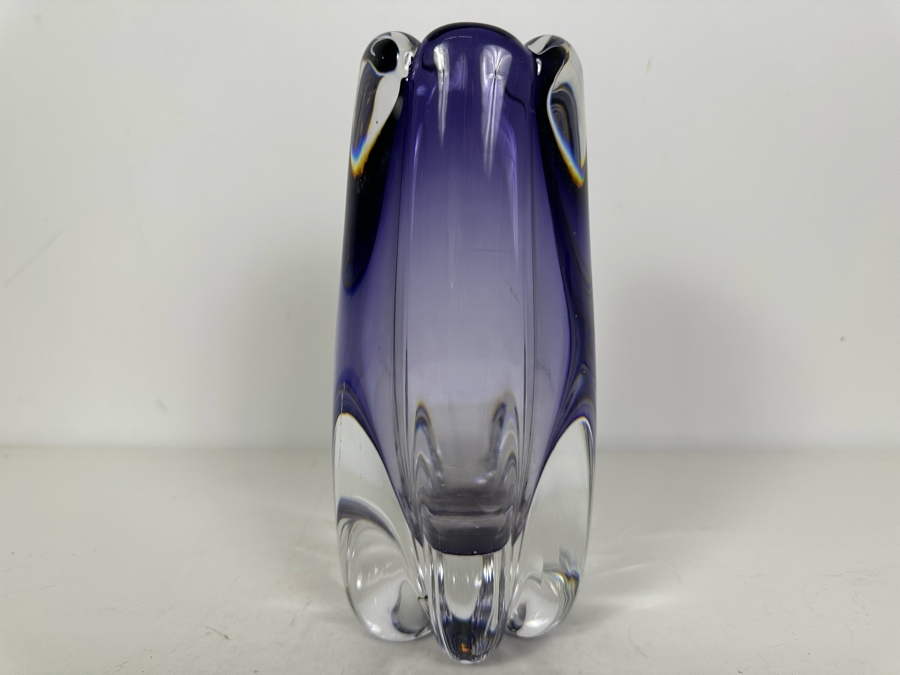 Stunning Kosta Boda Signed Art Glass Vase 9'H [Photo 3]