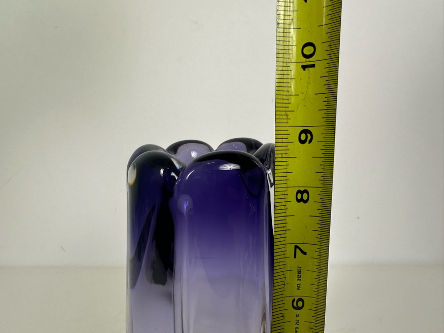 Stunning Kosta Boda Signed Art Glass Vase 9'H [Photo 9]