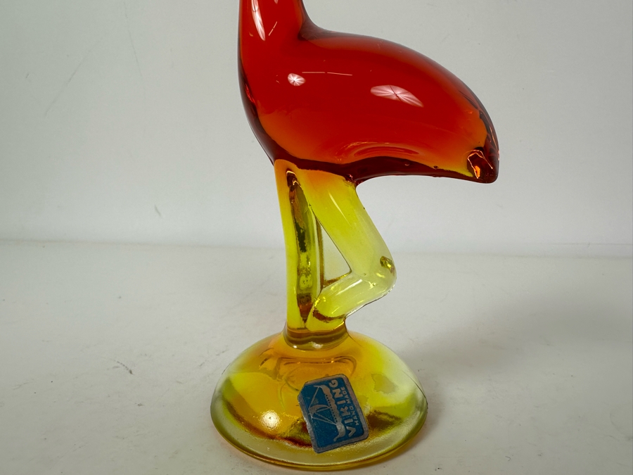 Vintage Mid-Century Modern Viking Glass Bird Figurine 11.5'H [Photo 2]