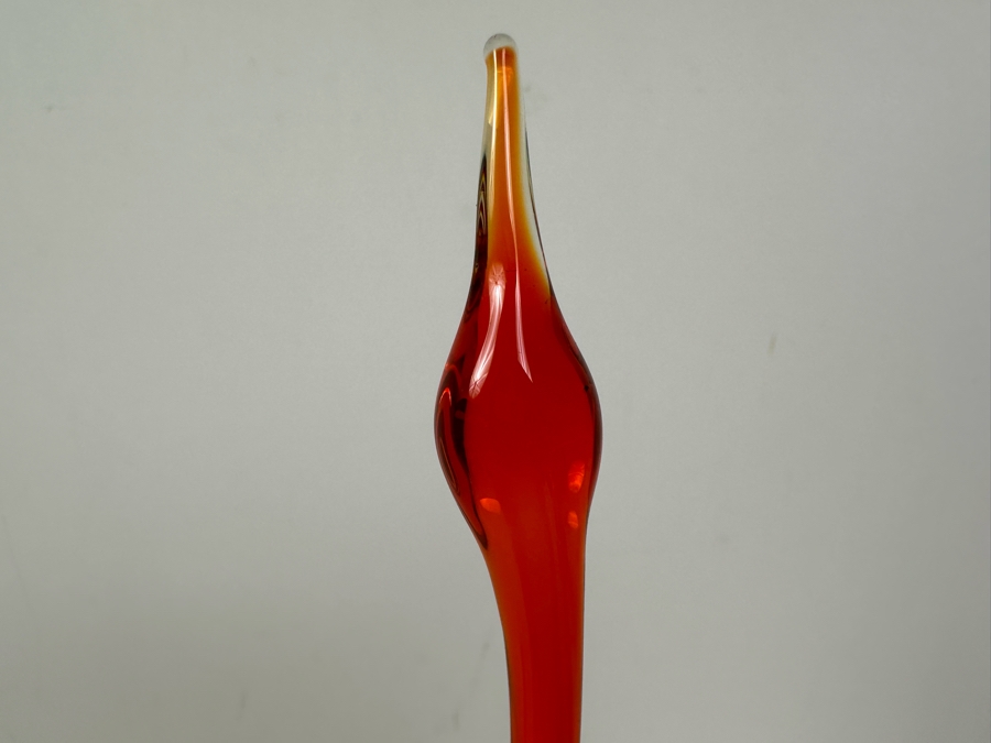 Vintage Mid-Century Modern Viking Glass Bird Figurine 11.5'H [Photo 4]