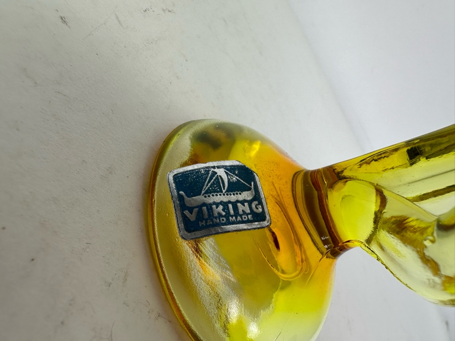 Vintage Mid-Century Modern Viking Glass Bird Figurine 11.5'H [Photo 3]