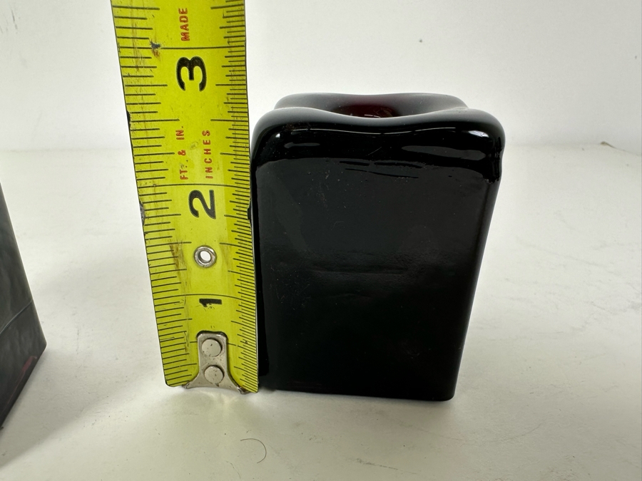 Pair Of Vintage Blenko Glass Candle Holders 2.5'H [Photo 6]