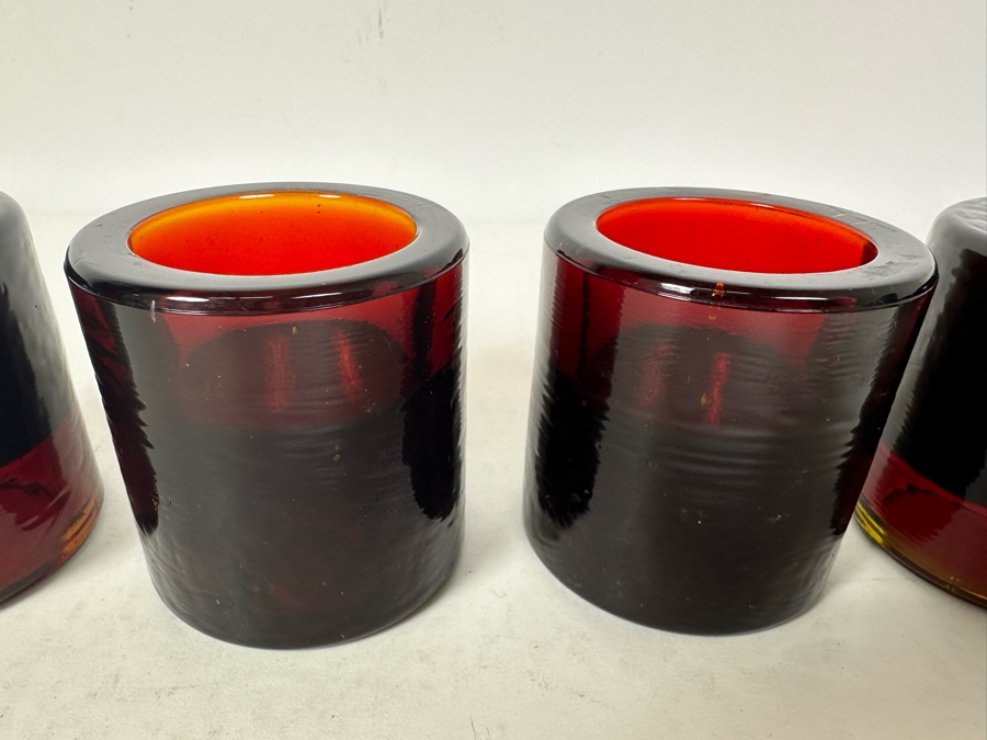 (4) Glass Candle Holders 2.5'H [Photo 2]