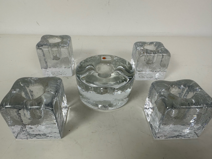 Blenko Ice Cube Votives Candle 2024 Holders Candleholders