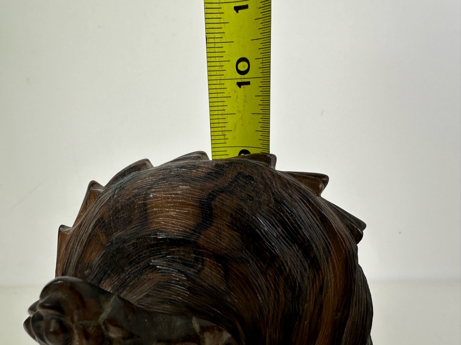 Vintage Hand Carved Hardwood Sculpture 9'H [Photo 9]