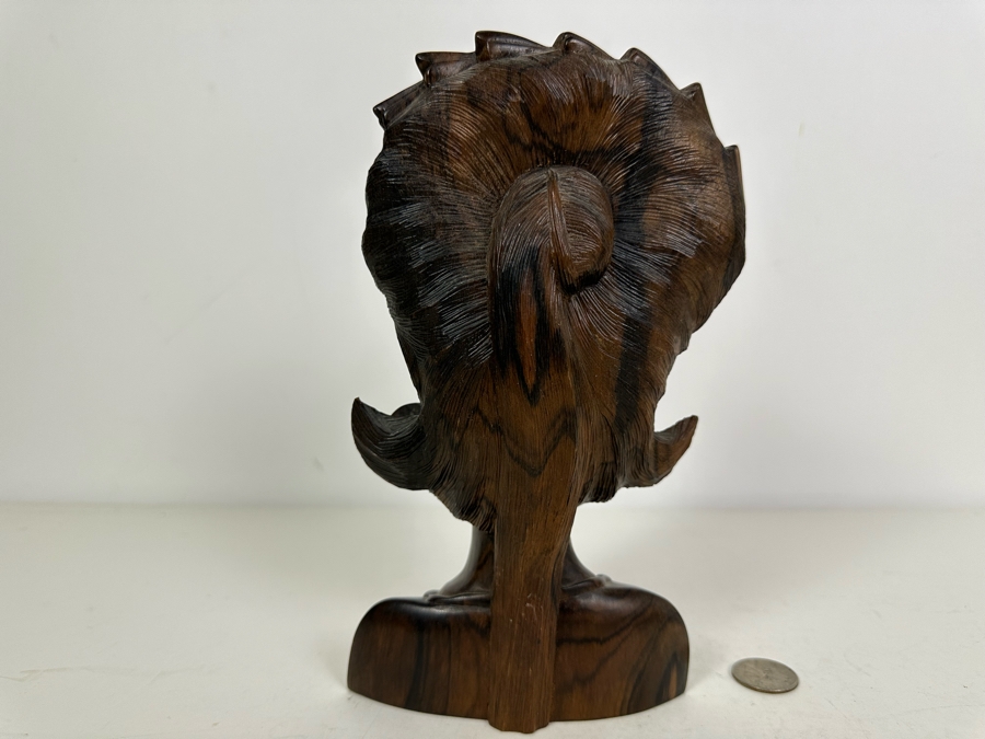 Vintage Hand Carved Hardwood Sculpture 9'H [Photo 6]