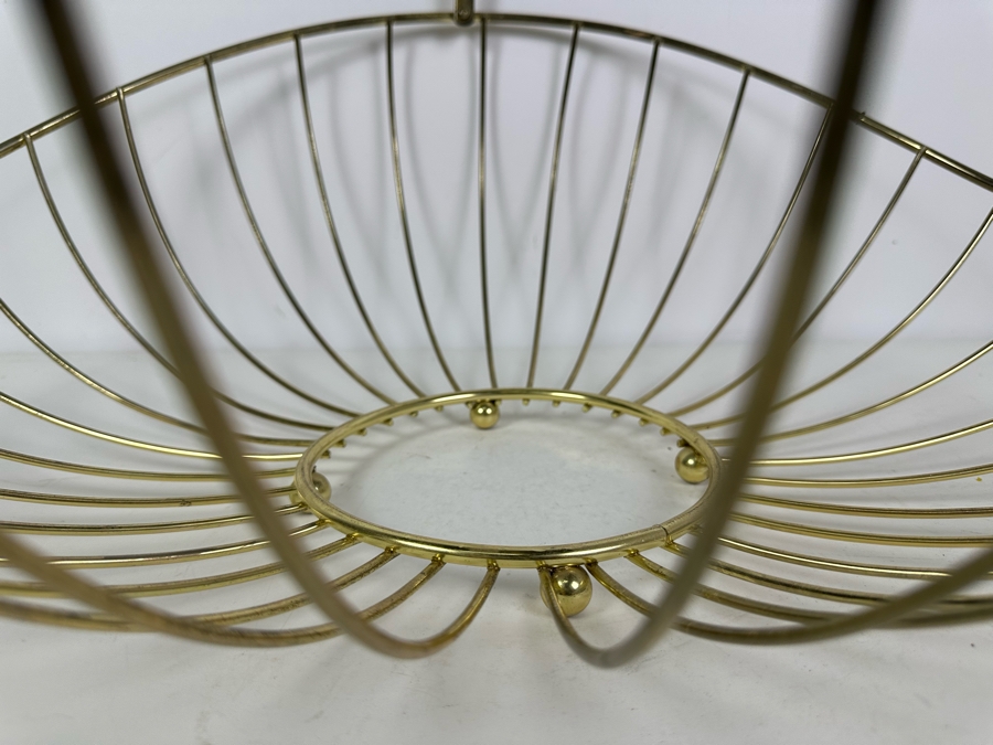 Vintage MCM Metal Basket 24.5'W [Photo 4]