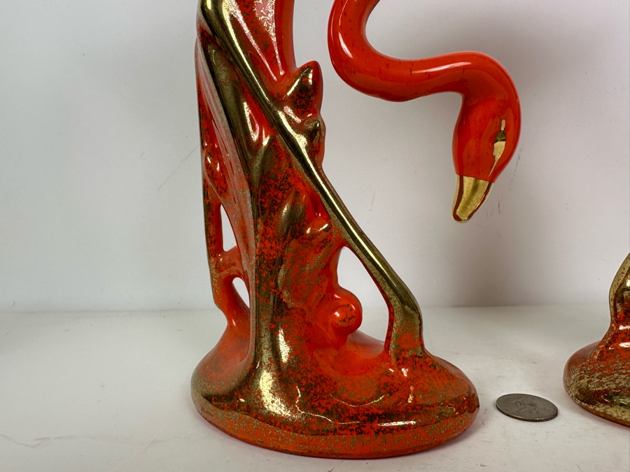 Pair Of California Pottery Flamingos 16'H [Photo 3]