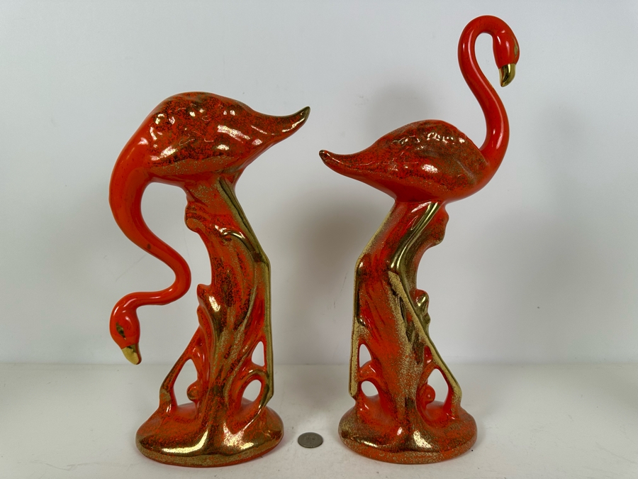 Pair Of California Pottery Flamingos 16'H [Photo 5]