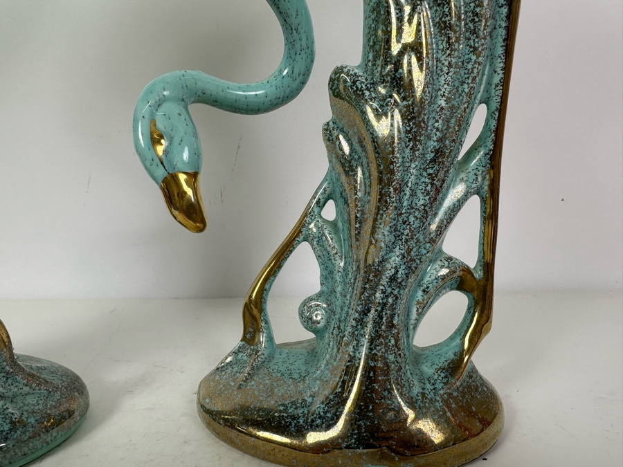 Pair Of California Pottery Flamingos 16'H [Photo 3]