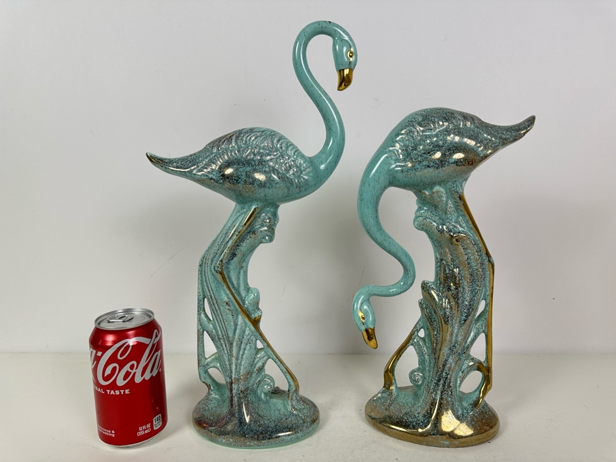 Pair Of California Pottery Flamingos 16'H [Photo 2]