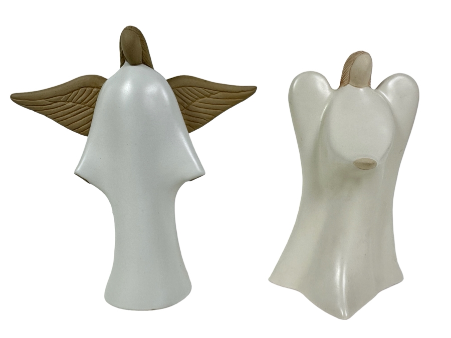 Pair Of Jack Black Modern Navajo Ceramic Abstract Figurines 8.5'H