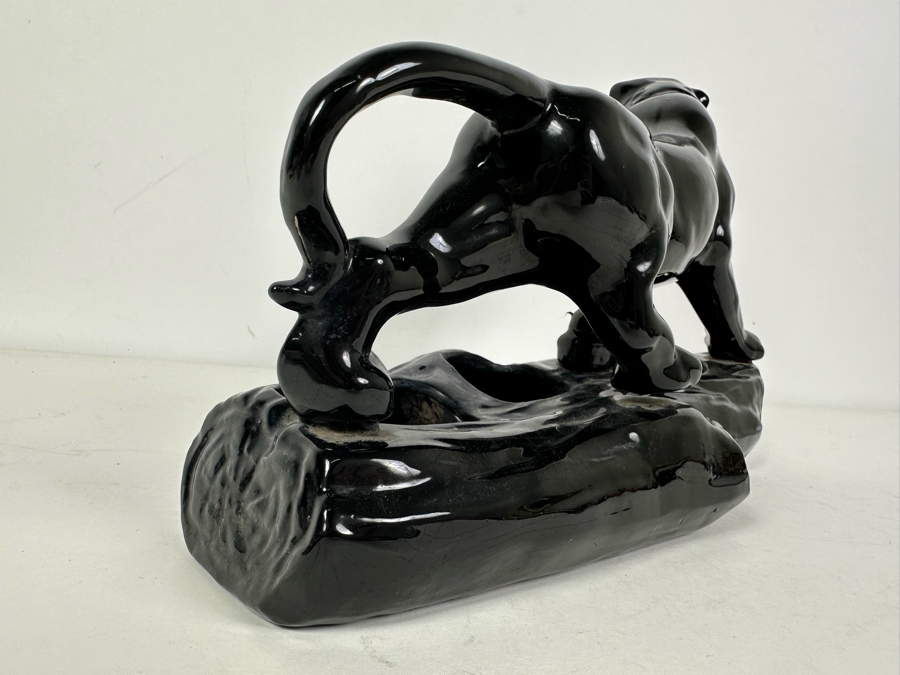 Black Ceramic Jaquar Figurine 13.5'W X 9'H [Photo 8]