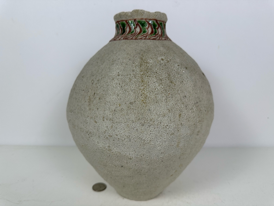 Vintage Signed Hand Painted Asian Vase 11'H [Photo 10]