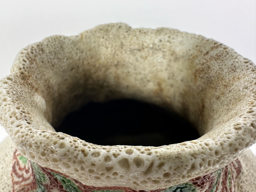 Vintage Signed Hand Painted Asian Vase 11'H [Photo 4]