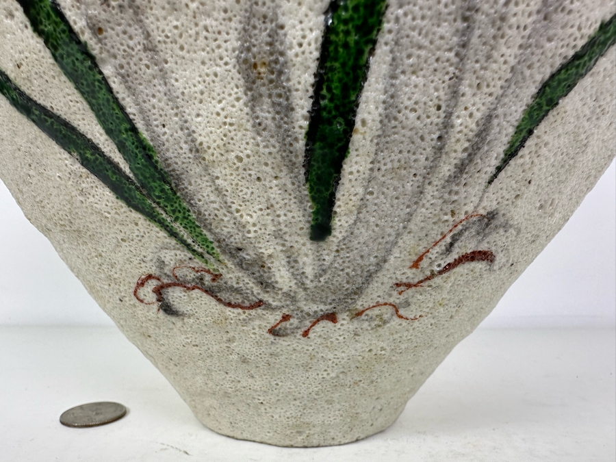 Vintage Signed Hand Painted Asian Vase 11'H [Photo 9]