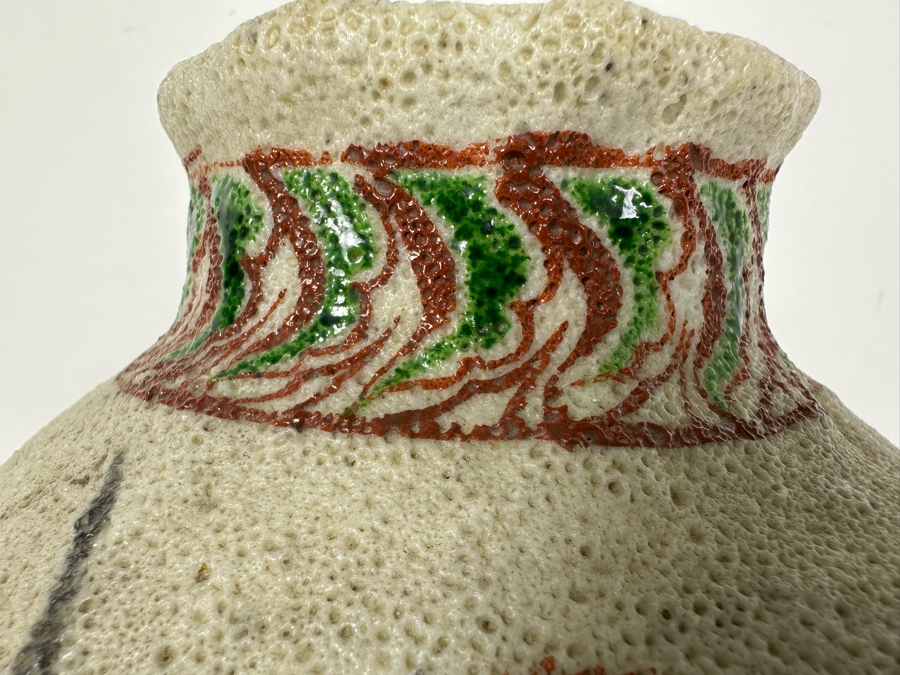 Vintage Signed Hand Painted Asian Vase 11'H [Photo 3]