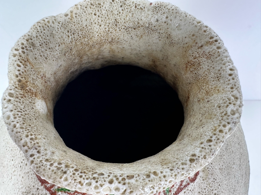 Vintage Signed Hand Painted Asian Vase 11'H [Photo 5]