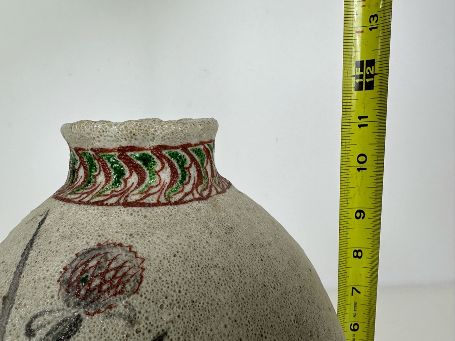 Vintage Signed Hand Painted Asian Vase 11'H [Photo 16]