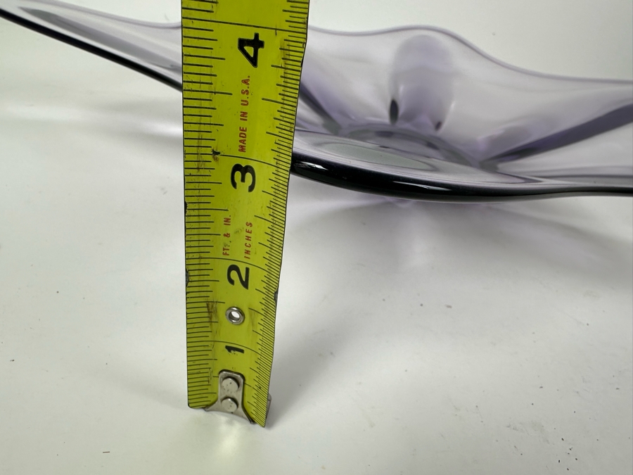 Vintage MCM Viking Glass Bowl In Teaberry Color 21.5'W X 3'H [Photo 8]