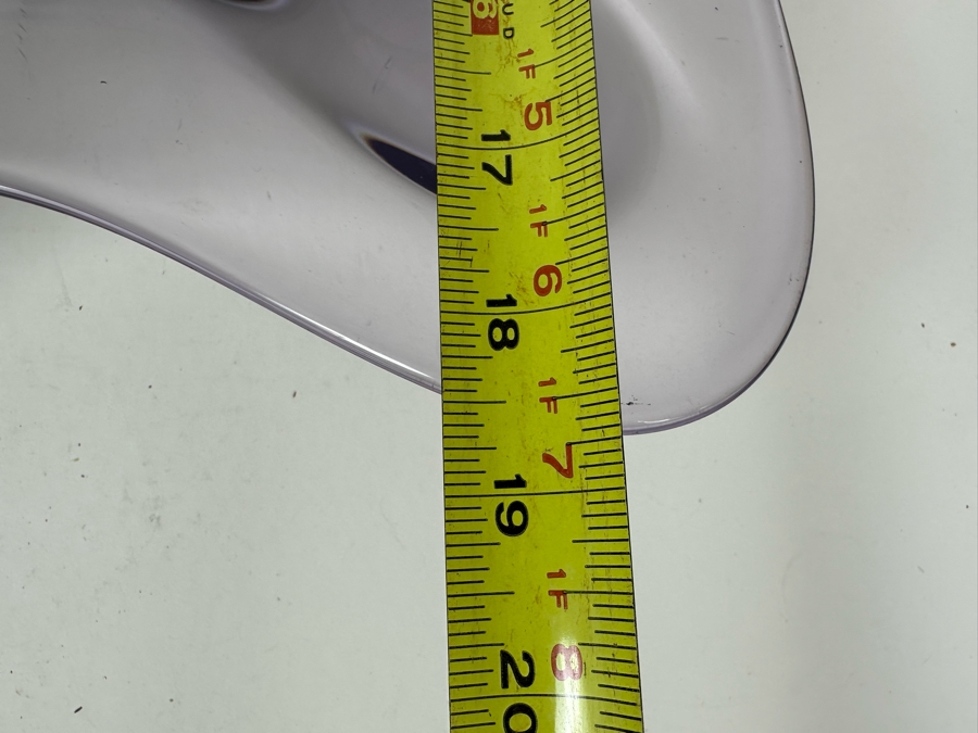 Vintage MCM Viking Glass Bowl In Teaberry Color 21.5'W X 3'H [Photo 7]