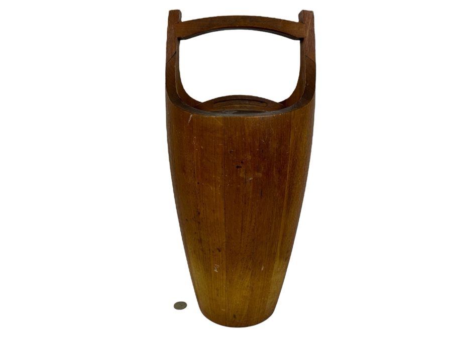 Vintage Dansk Design Denmark Wooden Ice Bucket