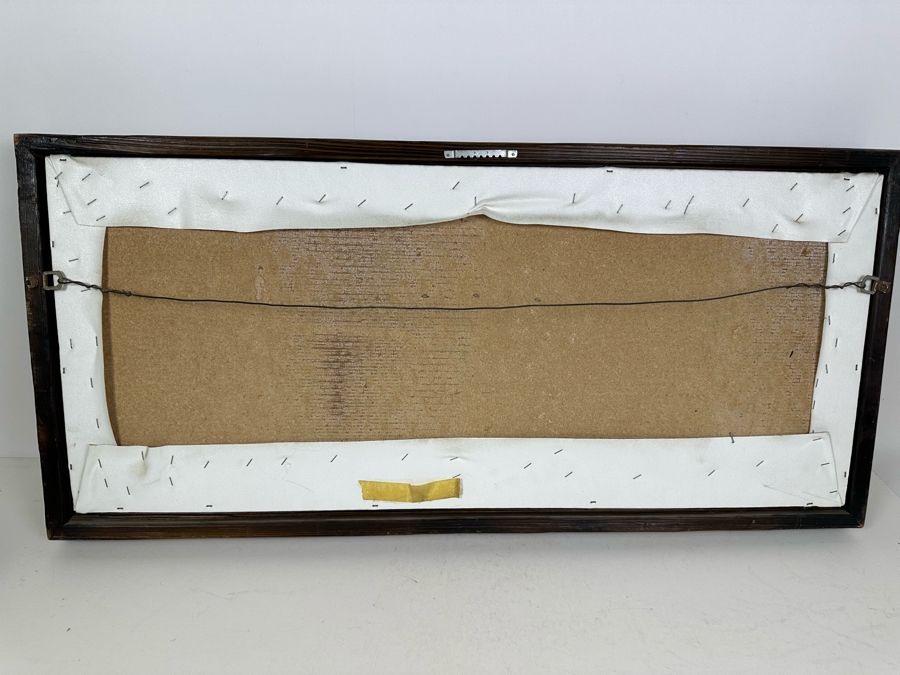 Vintage Mid-Century Modern Witco Sculptural Grey Gull Abstract Bird Painting With Wooden Wing And Frame 31.5'W X 14.5'H [Photo 9]