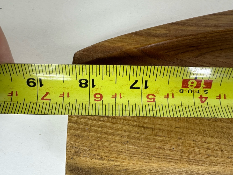 Vintage MCM Fred Press Wooden Cheese Board Snack Tray With Cutting Knife 18.5'W X 7'H [Photo 8]