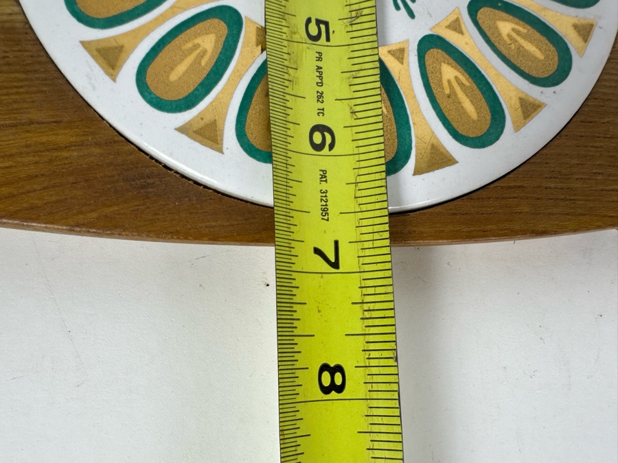 Vintage MCM Fred Press Wooden Cheese Board Snack Tray With Cutting Knife 18.5'W X 7'H [Photo 9]