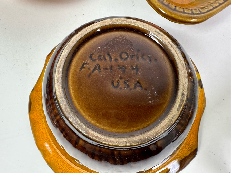 Vintage California Pottery Snack Serving 6 Piece Set 15.5'W [Photo 7]