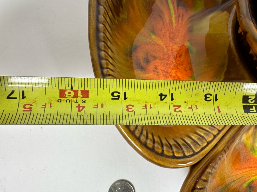 Vintage California Pottery Snack Serving 6 Piece Set 15.5'W [Photo 9]