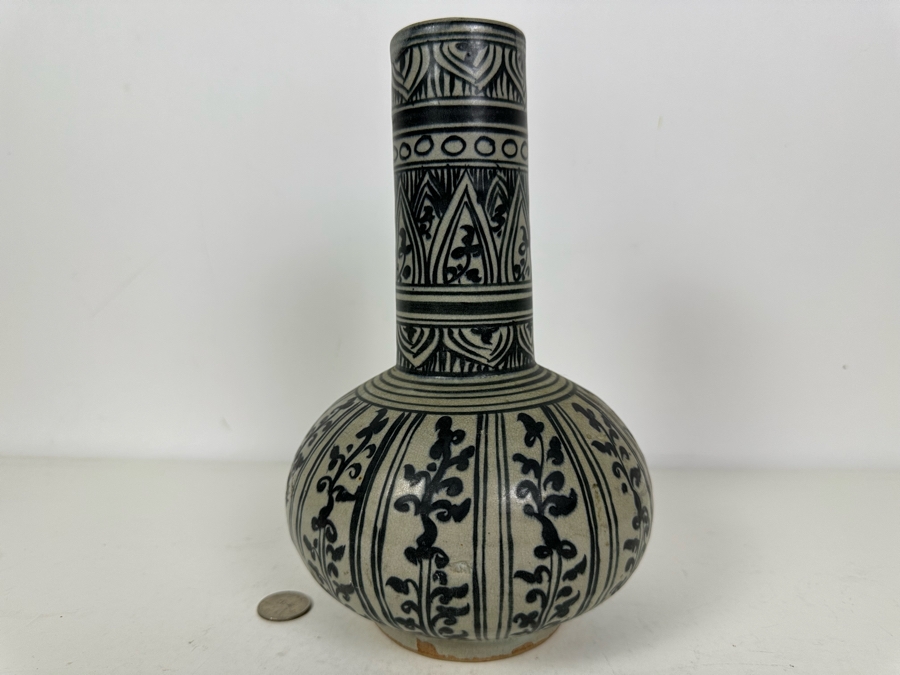 Vintage Hand Painted Porcelain Vase 10'H [Photo 7]