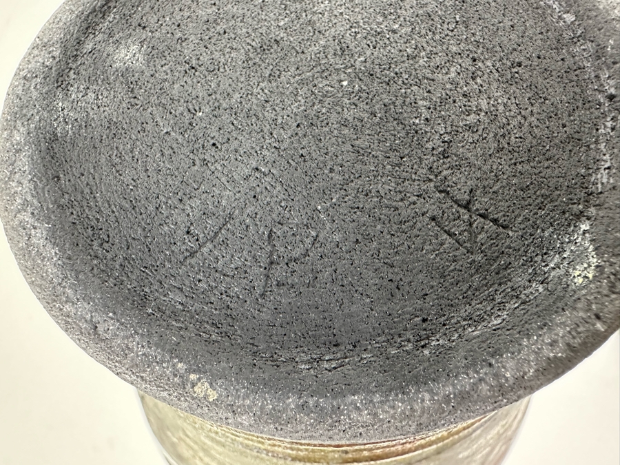 Vintage Signed Raku Pottery With Lid 19'H [Photo 12]