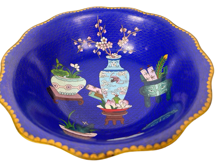 Vintage Chinese Cloisonne Bowl 10.5'W X 3.25'H [Photo 1]