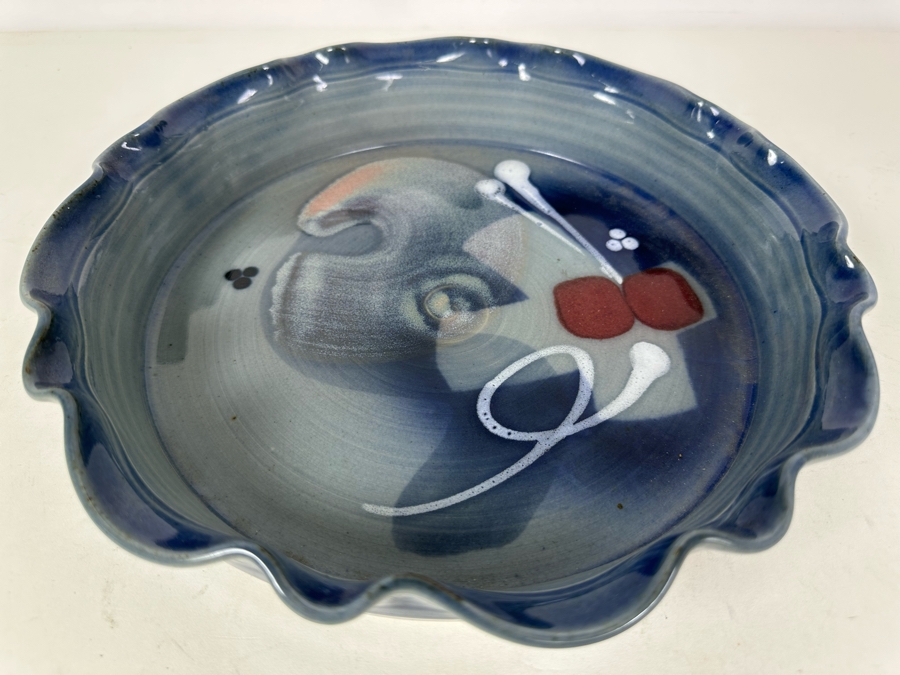 Vintage James Brooke Signed Functional Pottery Pie Dish 11'W [Photo 3]